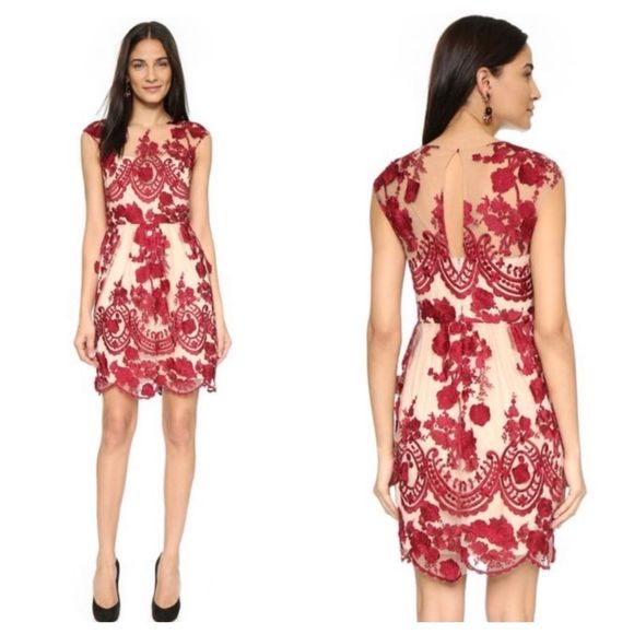 Marchesa Notte Dresses & Skirts - Marchesa Notte Mene Lace Dress Sz 16